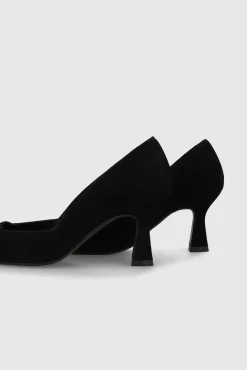 Lodi Calçado De Couro-Sapatos de camurça com decote quadrado Preto