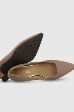 Lodi Calçado De Couro-Sapatos de camurça com decote quadrado Castanho