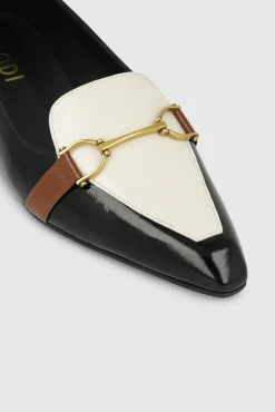 Lodi Saltos|Calçado De Couro-Sapatos de couro envernizado Preto