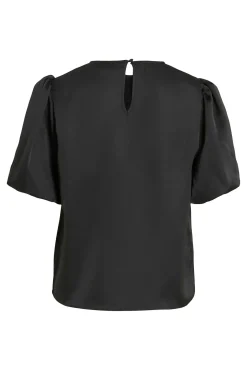 Vila Blusas-Satin sleeve blouse Preto