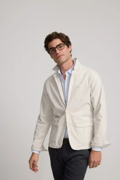 Silbon Blazers|Blazers-Semi-blazer casual Tostado