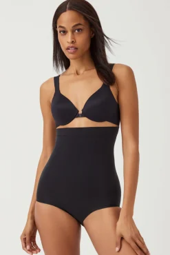 Spanx Roupa Interior-Shaping-Slip in Nude mit hohem Bund. preto