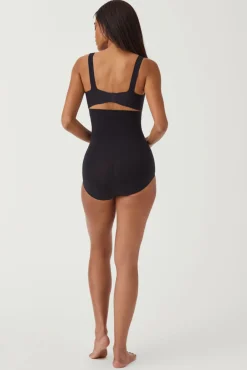 Spanx Roupa Interior-Shaping-Slip in Nude mit hohem Bund. preto