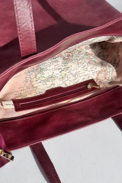 The Code Malas-Shopper Arizona pele bordô Granada