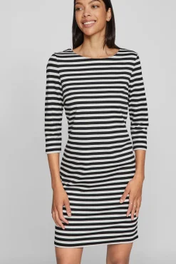 Vila Vestidos-Short striped dress Preto