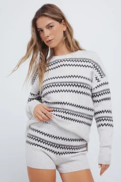 Springfield Camisolas-Shorts de malha jacquard castanho