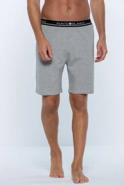 Punto Blanco Pijamas-Shorts masculinos cinzento