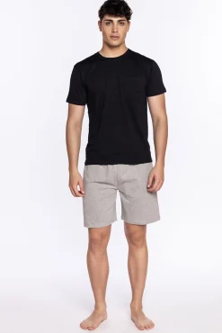 Punto Blanco Pijamas-Shorts masculinos cinzento