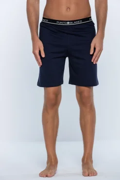 Punto Blanco Pijamas-Shorts masculinos azul