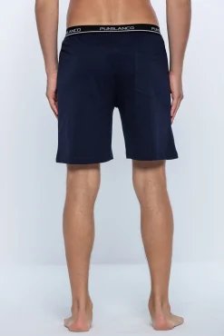 Punto Blanco Pijamas-Shorts masculinos azul