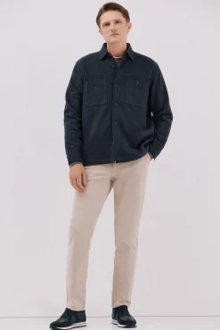 Cortefiel Casacos|Camisas-Sobrecamisa acolchoada Azul