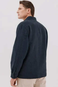 Cortefiel Casacos|Camisas-Sobrecamisa acolchoada Azul