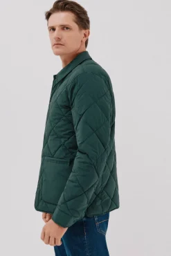 Cortefiel Casacos-Sobrecamisa acolchoada Verde