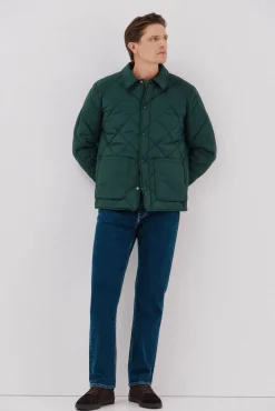 Cortefiel Casacos-Sobrecamisa acolchoada Verde