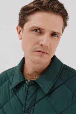 Cortefiel Casacos-Sobrecamisa acolchoada Verde