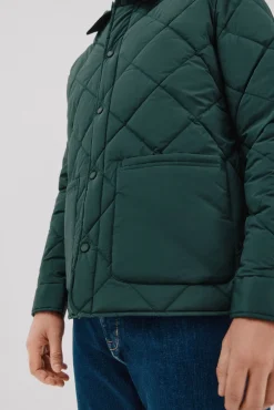 Cortefiel Casacos-Sobrecamisa acolchoada Verde