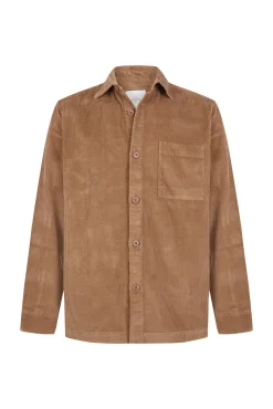 Cortefiel Camisas-Sobrecamisa bombazina Castanho