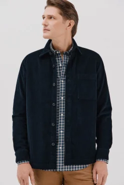 Cortefiel Camisas-Sobrecamisa bombazina Azul