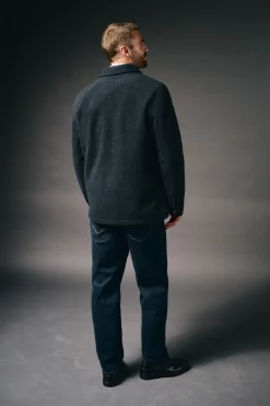 OOTO Casacos-Sobrecamisa bouclé gola camiseira Azul