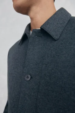 Pedro del Hierro Blazers|Blazers-Sobrecamisa de lã cinza Cizento