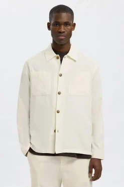 Selected Camisas-Sobrecamisa de linho Branco