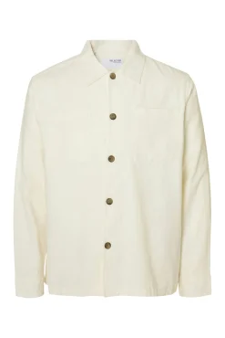Selected Camisas-Sobrecamisa de linho Branco