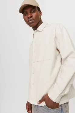 Jack & Jones Camisas-Sobrecamisa de sarja corte amplo cinzento