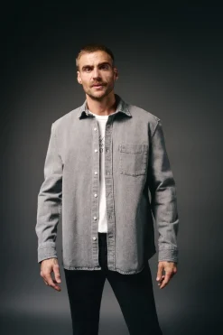 OOTO Camisas-Sobrecamisa denim Cinzento