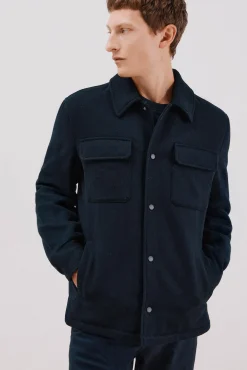 Cortefiel Camisas-Sobrecamisa lã Azul