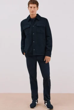 Cortefiel Camisas-Sobrecamisa lã Azul