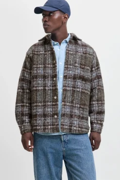 Jack & Jones Camisas-Sobrecamisa xadrez cru