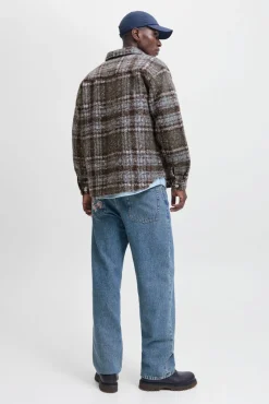 Jack & Jones Camisas-Sobrecamisa xadrez cru