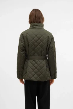 Vero Moda Sobretudos|Casacos-Sobretudo acolchoado de gola alta Verde