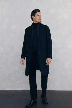 Pedro del Hierro Sobretudos-Sobretudo espiga com vistas removíveis Azul