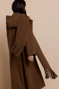 Slowlove Casacos-Sobretudo cachecol Verde