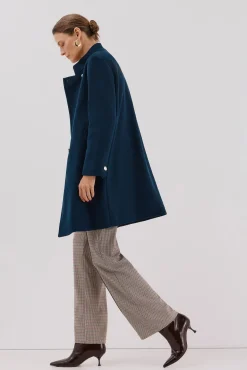 Cortefiel Casacos-Sobretudo com botões dourados Azul