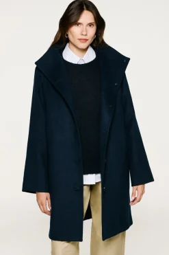 Selected Sobretudos|Casacos-Sobretudo com gola chaminé. Azul