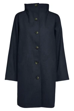 Selected Sobretudos|Casacos-Sobretudo com gola chaminé. Azul