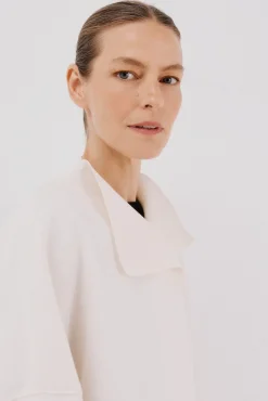 Cortefiel Casacos-Sobretudo com tecido leve Ecru