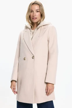 Vero Moda Sobretudos|Casacos-Sobretudo comprido de lã com forro removível Tostado