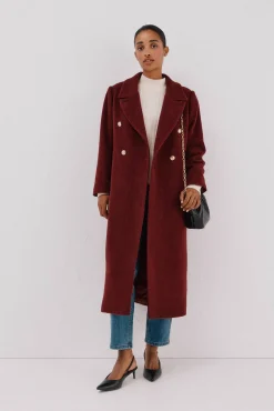 Cortefiel Casacos-Sobretudo comprido tecido italiano Granada