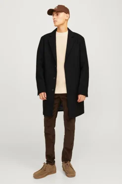 Jack & Jones Sobretudos-Sobretudo curto Preto