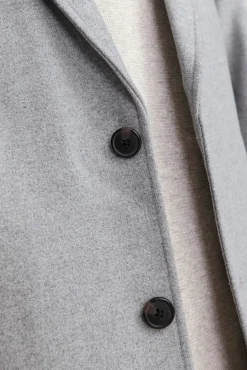 Jack & Jones Sobretudos-Sobretudo curto Cinzento