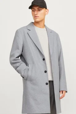 Jack & Jones Sobretudos-Sobretudo curto Cinzento