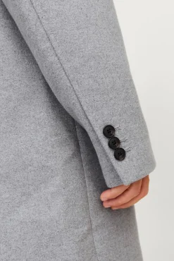 Jack & Jones Sobretudos-Sobretudo curto Cinzento