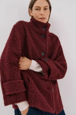 Cortefiel Casacos-Sobretudo curto de tecido macia Granada