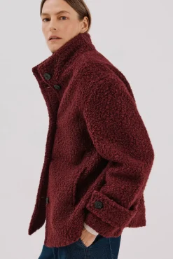 Cortefiel Casacos-Sobretudo curto de tecido macia Granada