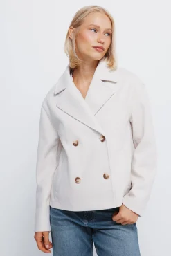 Springfield Casacos-Sobretudo curto trespassado bege