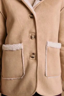 Polín Et Moi Sobretudos|Casacos-Sobretudo de borrego Mariale Castanho