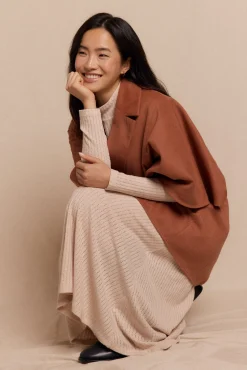 Slowlove Casacos-Sobretudo de capa Laranja